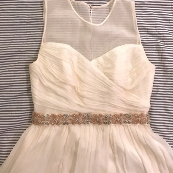 Rose gold beaded bridal sash - Picture 2 of 7